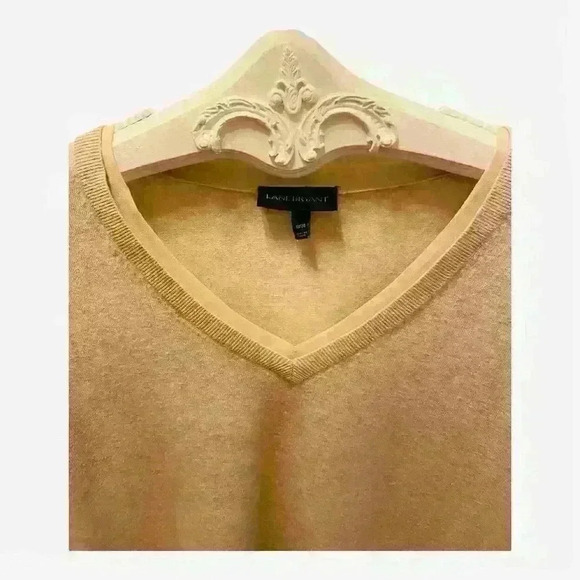 Lane Bryant Women's Plus V-Neck Pullover Sweater Beige Size 18/20 - Picture 3 of 4